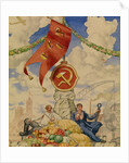 Worker and Farmer, 1923 by Boris Michaylovich Kustodiev