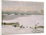 Crossing the frozen Neva River, 1935 by Nikolay Fyodorovich Lapshin