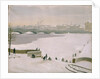 Crossing the frozen Neva River, 1935 by Nikolay Fyodorovich Lapshin