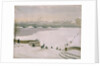 Crossing the frozen Neva River, 1935 by Nikolay Fyodorovich Lapshin