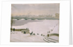 Crossing the frozen Neva River, 1935 by Nikolay Fyodorovich Lapshin