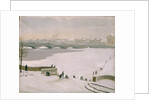 Crossing the frozen Neva River, 1935 by Nikolay Fyodorovich Lapshin