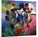 Blue jug and fruits, 1913 by Aristarkh Vasilyevich Lentulov