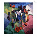 Blue jug and fruits, 1913 by Aristarkh Vasilyevich Lentulov