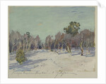 Garden in snow, 1880s by Isaak Ilyich Levitan