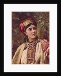 Girl in Traditional Dress by Konstantin Yegorovich Makovsky