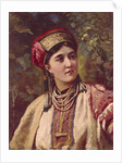 Girl in Traditional Dress by Konstantin Yegorovich Makovsky