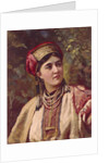 Girl in Traditional Dress by Konstantin Yegorovich Makovsky