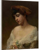Young Woman in a Red Beret by Konstantin Yegorovich Makovsky