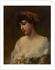 Young Woman in a Red Beret by Konstantin Yegorovich Makovsky