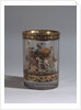 Glass with the double walls and a landscape composition, 1818 by Master A. Vershinin