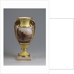 Decorative vase with the view of the M. Kutuzov-monument and the Kazan-Virgin-Cathedral, 1830-1840s by Master of the A. Popov Factory