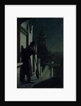Strelets on the Moscow Kremlin tower at Moonlit Night, 1890s by Nikolai Sergeyevich Matveyev