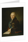 Portrait of Prince Alexander Alexeyevich Vyazemsky, 1780s by Leonty Semyonovich Miropolsky