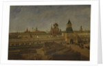 The Ilyinsky Gates in Moscow, Mid of the 19th cen by Pyotr Ivanovich Moiseyev