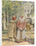 Outside the Monastery Gate, 1916 by Vasily Ivanovich Navozov
