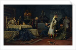 Fools coat. Boyar Druzhina Andreyevich Morozov before Ivan the Terrible, 1885 by Mikhail Vasilyevich Nesterov
