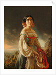 Portrait of Princess Lina Gagarina, 1847 by Pimen Nikitich Orlov
