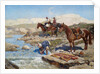 Cherkessian Horseman Crossing the River by Franz Roubaud