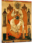 Trinity with the Saints, Early 15th cen by Russian icon