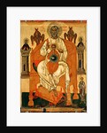 Trinity with the Saints, Early 15th cen by Russian icon