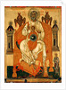 Trinity with the Saints, Early 15th cen by Russian icon