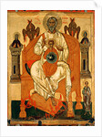 Trinity with the Saints, Early 15th cen by Russian icon