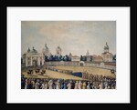 Visitation of Tsar Alexander I in the Alexander Nevsky Monastery, 1821 by Russian master