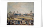 Visitation of Tsar Alexander I in the Alexander Nevsky Monastery, 1821 by Russian master