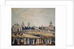 Visitation of Tsar Alexander I in the Alexander Nevsky Monastery, 1821 by Russian master