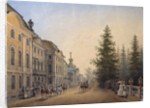 The main entrance of the Great palace in Peterhof, 1852 by Vasily Semyonovich Sadovnikov