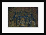 Jourdains Room. Stage design for the theatre play A Bourgeois as a Nobleman by J.-B. Moliere, 1911 by Nikolai Nikolayevich Sapunov