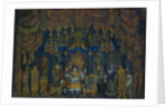 Jourdains Room. Stage design for the theatre play A Bourgeois as a Nobleman by J.-B. Moliere, 1911 by Nikolai Nikolayevich Sapunov