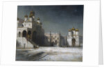 The Cathedral Square in the Moscow Kremlin at Night, 1878 by Alexei Kondratyevich Savrasov