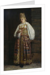 Woman from Kursk in traditional Russian clothing, 1871 by Grigori Semyonovich Sedov
