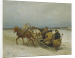 Troika in Winter, 1880s by Pyotr Petrovich Sokolov
