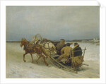 Troika in Winter, 1880s by Pyotr Petrovich Sokolov