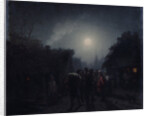 Before a Tavern. Night scene, 1860s-1870s by Leonid Ivanovich Solomatkin