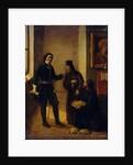 Bishop Mitrophan of Voronezh donating to Peter I for the Azov fleet construction on 1696, 1857 by Mikhail Ivanovich Terebenev