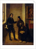 Bishop Mitrophan of Voronezh donating to Peter I for the Azov fleet construction on 1696, 1857 by Mikhail Ivanovich Terebenev