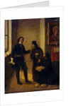 Bishop Mitrophan of Voronezh donating to Peter I for the Azov fleet construction on 1696, 1857 by Mikhail Ivanovich Terebenev