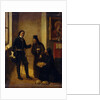 Bishop Mitrophan of Voronezh donating to Peter I for the Azov fleet construction on 1696, 1857 by Mikhail Ivanovich Terebenev