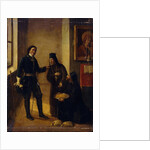 Bishop Mitrophan of Voronezh donating to Peter I for the Azov fleet construction on 1696, 1857 by Mikhail Ivanovich Terebenev