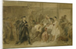 Behind the curtain in the serf theatre by Konstantin Alexandrovich Trutovsky