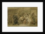 Behind the curtain in the serf theatre by Konstantin Alexandrovich Trutovsky