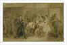 Behind the curtain in the serf theatre by Konstantin Alexandrovich Trutovsky