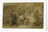Behind the curtain in the serf theatre by Konstantin Alexandrovich Trutovsky