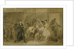 Behind the curtain in the serf theatre by Konstantin Alexandrovich Trutovsky