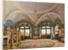 Interiors of the Winter Palace. The Corner Drawing Room of Emperor Nicholas I, Mid of the 19th cen by Konstantin Andreyevich Ukhtomsky