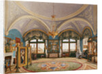 Interiors of the Winter Palace. The Corner Drawing Room of Emperor Nicholas I, Mid of the 19th cen by Konstantin Andreyevich Ukhtomsky